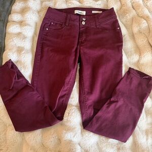 Angels Deep Red Curvy Skinny Jeans